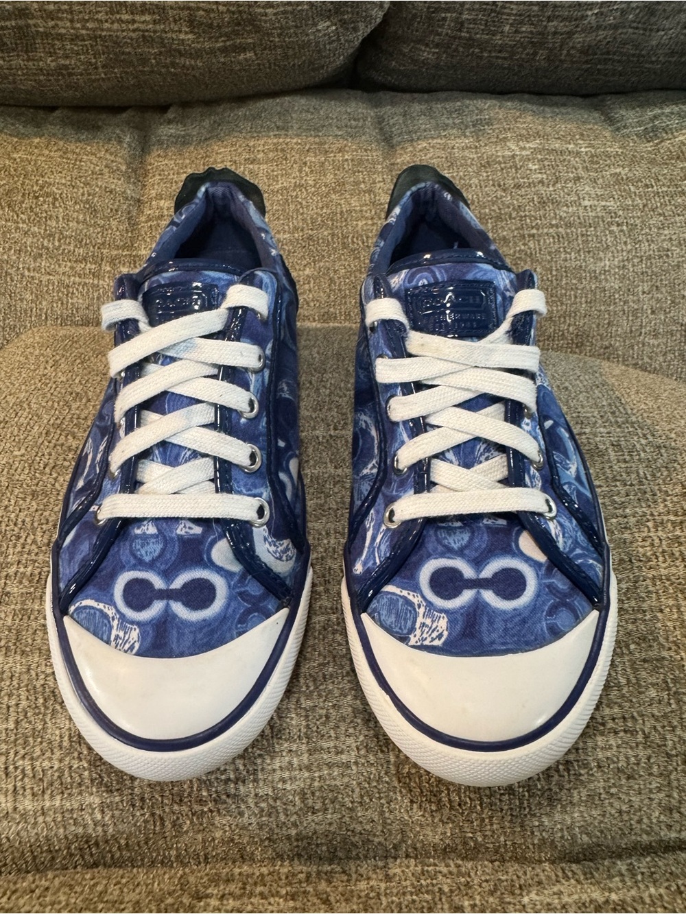 Coach Barrett Poppy Women’s Sneakers Blue/White Size 7.5B - Picture 3 of 12